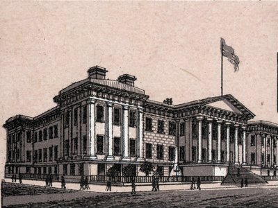San Francisco, USA: vista della Zecca degli Stati Uniti in "Il mondo illustra 168 vedute" da Unknown artist