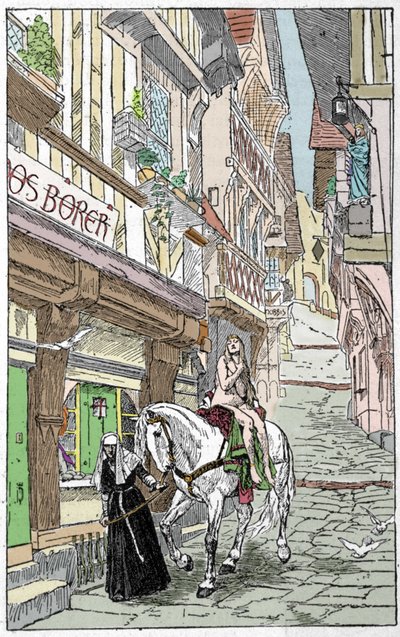 Leggenda sassone: Godiva (Lady Godiva o Godgifu), una donna sassone che, all