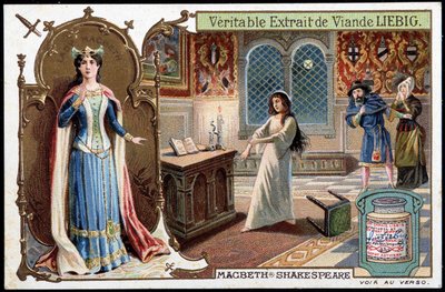 Scena di "Macbeth" di Shakespeare - cromo., fine XIX secolo da Unknown artist