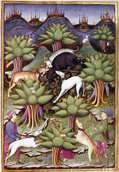 Scena di caccia al cinghiale, miniatura da 