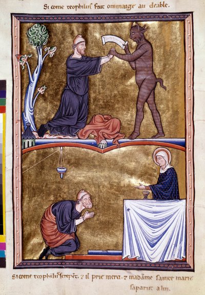 Scene della vita del monaco San Teofilo il Penitente (VI secolo) da Unknown artist