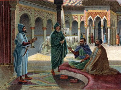Scene di Regni Scomparsi: Consiglio Moresco (Moreschi, nome dato agli arabi che occuparono parte della Spagna) nel Palazzo dell