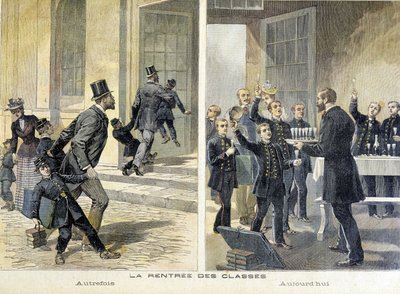 Scuola: ritorno a scuola ieri e oggi - in "the Petity Journal" da Unknown artist