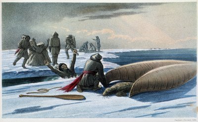 Caccia alla foca: "Seal hunting in the gulf" - in "Exploration of the Labrador Peninsula" di Hind, Londra da Unknown artist