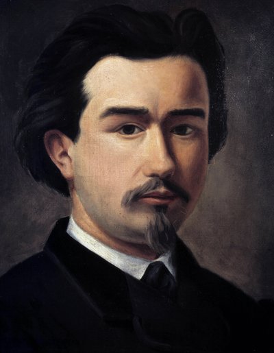 Autoritratto di Clément Ader (1841-1925), ingegnere e inventore francese, "Padre dell