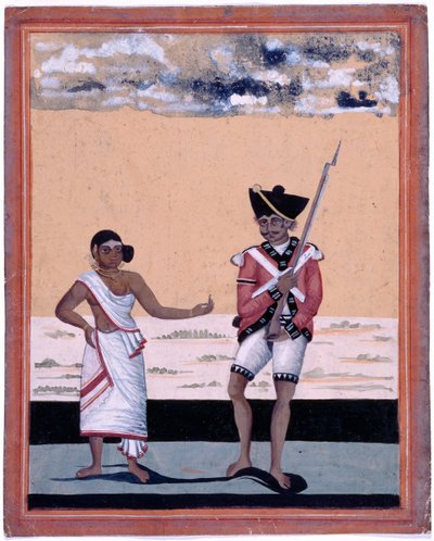 Sepoy della Fanteria Nativa di Madras e sua moglie da Unknown artist