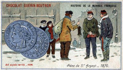Serie Histoire de la Monnaie Française pubblicata da Chocolat Guérin Boutron. Moneta d