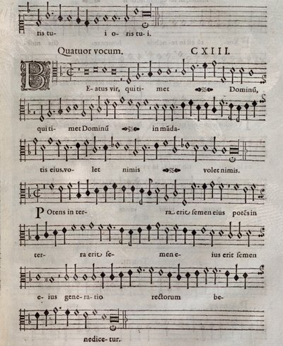 Partitura di Psalmi Poenitentiales di Roland de Lassus (1604) da Unknown artist