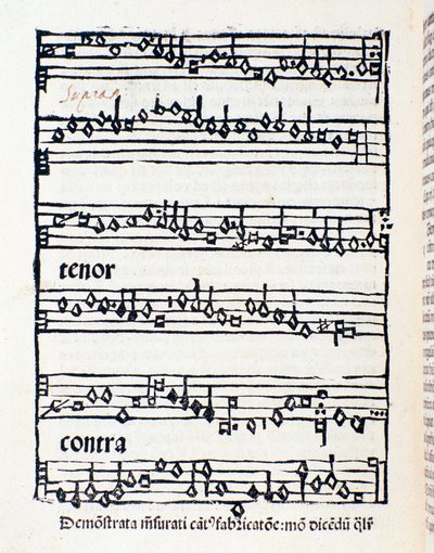 Pagina della partitura per Studi e documenti musicologici di Nicola Burzio da Unknown artist