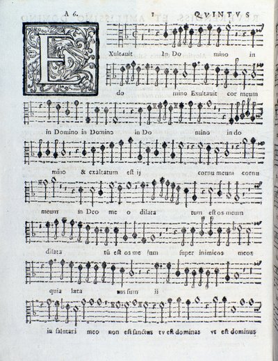 Pagina della partitura del secondo libro di Sacrae symphoniae di Giovanni Gabrieli da Unknown artist