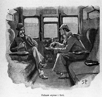 Sherlock Holmes spiega i fatti da Unknown artist