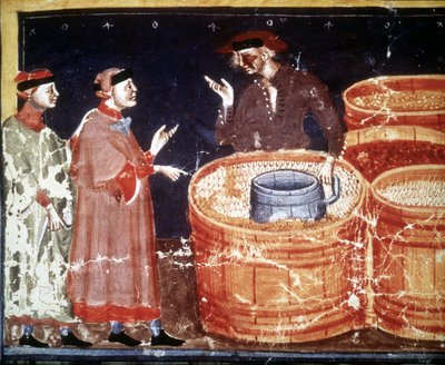 Bottega di artigiano da un manoscritto miniato del XIV secolo da Unknown artist