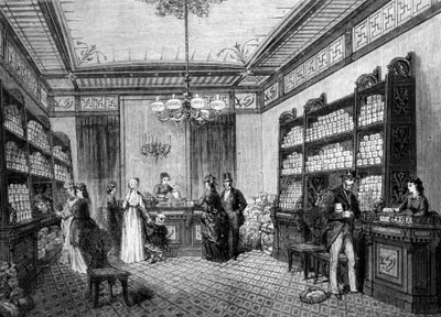 Negozio della Compagnie Moka Zanzibar, caffetteria a Parigi. da Unknown artist