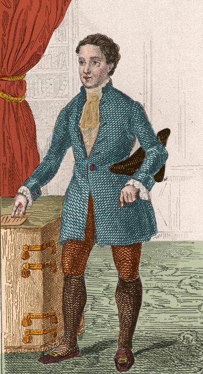 Secolo dei Lumi: ritratto di Denis Diderot (1713-1784), scrittore e filosofo francese. Incisione del 1876 da Unknown artist
