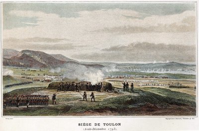Assedio di Tolone agosto-dicembre 1793 - in "Le battaglie navali di Napoleone" da Unknown artist