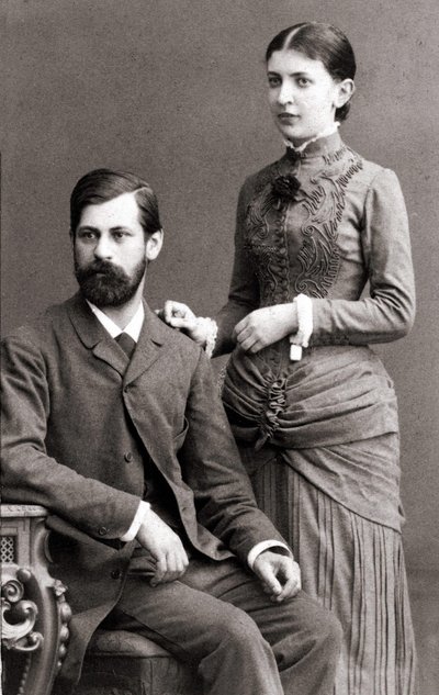 Sigmund Freud e sua moglie Martha Bernays nel giugno 1885 da Unknown artist