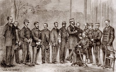 Sir James Hope Grant (1808-1875), soldato britannico e il suo staff durante la Seconda Guerra dell