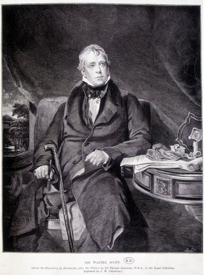 Sir John Walter Scott 1771-1832, scrittore e poeta inglese. da Unknown artist