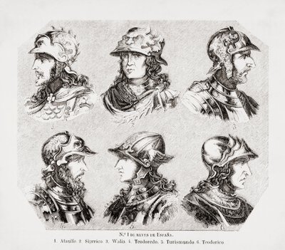 Sei re visigoti di Spagna da Unknown artist