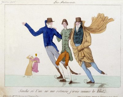 Pattinatori - disegno umoristico da Unknown artist