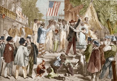 Vendita di schiavi a Richmond negli Stati Uniti nel 1864 da Unknown artist