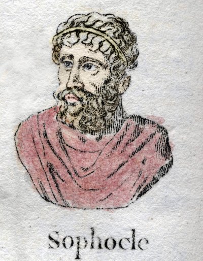 Sofocle (ca. 496-406 a.C.), poeta tragico greco da Unknown artist