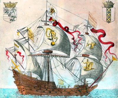 Nave spagnola del XVI secolo da Unknown artist