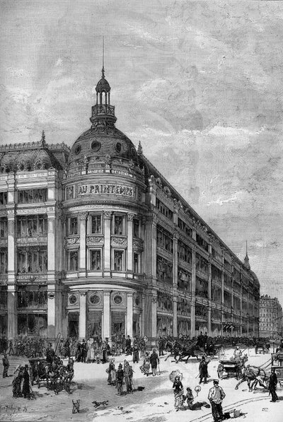 Grandi magazzini Printemps a Parigi nel 1883. Il padiglione d