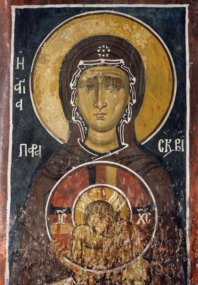 Santa Parasceve, personificazione del Venerdì Santo che tiene l