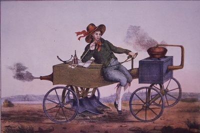 Aratro a vapore, inizio XIX secolo da Unknown artist