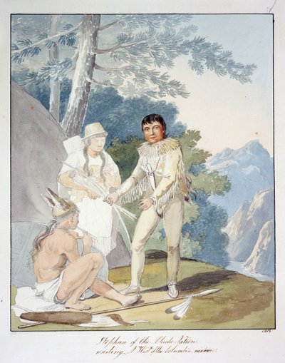 Stephan della Nazione Chiche, residente a nord-ovest del fiume Columbia, c.1843-50 da Unknown artist