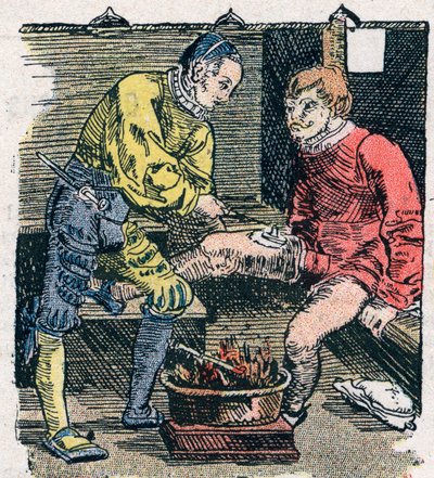 Chirurgo che pratica una ferita nel 1528. da Unknown artist