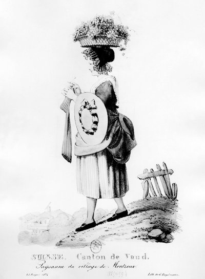 Contadino svizzero del villaggio di Montreux nel cantone di Vaud da Unknown artist