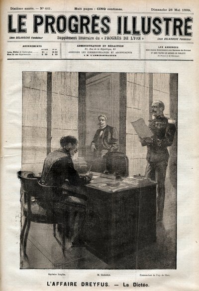 Il caso Dreyfus - La lettera dettata ad Alfred Dreyfus il 15 ottobre da Unknown artist