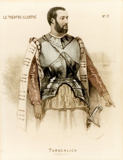 Tamberlick come Otello di Rossini Enrico Tamberlik (stampa) da Unknown artist