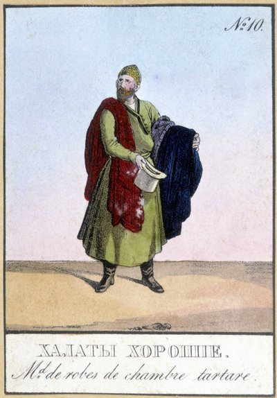 Mercante di vestiti tartari in Russia nel XIX secolo da Unknown artist