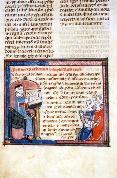 Maestro astronomo - Miniatura del Medioevo (rif. 418) da Unknown artist