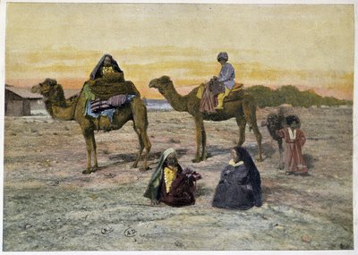 Tekes (nomadi russi) e i loro cammelli, fine XIX secolo da Unknown artist