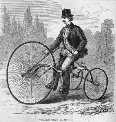 Il velocipede americano di Isaac Samuel. 1869 da Unknown artist