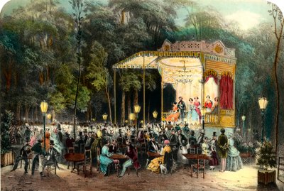 Il Café des Ambassadeurs agli Champs Elysées Incisione del 1853 Collezione privata da Unknown artist