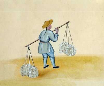 Il mercante di legno cinese. Disegno del XVII secolo. Parigi. B N da Unknown artist