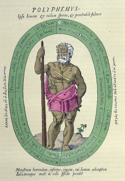 Il Ciclope Polifemo, satira contro Nicolas Durand de Villegagnon, militare ed esploratore francese da Unknown artist