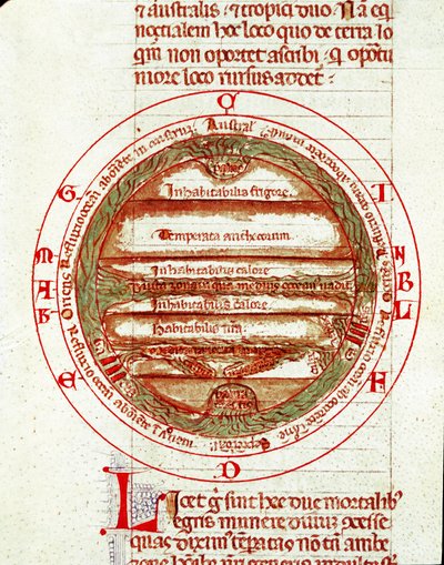 Il globo terrestre (manoscritto) da Unknown artist