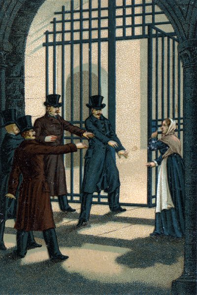 I Quattro Sergenti (Bories, Pomier, Raoulx e Goudin) di La Rochelle accusati sotto la Restaurazione di voler rovesciare la monarchia e ghigliottinati nel 1822. Il loro crimine è appartenere alla Carboneria. da Unknown artist