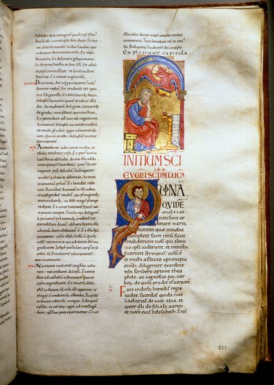 Il Vangelo di San Luca rappresentato con il toro Pagina di una Bibbia miniata (Ms.721-Foglio 223r.) dell