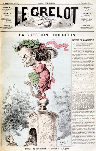 La questione Lohengrin: Progetto di monumento da erigere a Wagner - in 