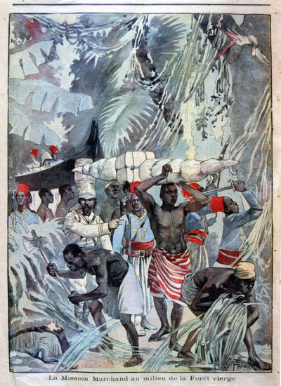 La missione Marchand nel mezzo della foresta vergine - in “Le Petit Journal” del 28/05/1899 da Unknown artist