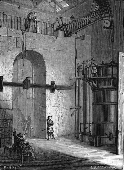 Il Marchese de Jouffroy (1751-1832) studiò la pompa antincendio di Chaillot per applicarla alla navigazione. In “Album de la Science”, Éditions Jouvet. da Unknown artist