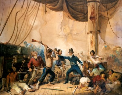 La mischia sul ponte del Chesapeake, 1813 da Unknown