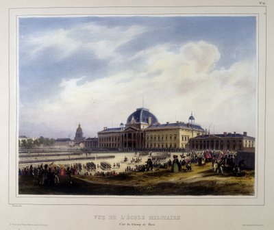La Scuola Militare degli Invalides, vista del Campo di Marte da Unknown artist